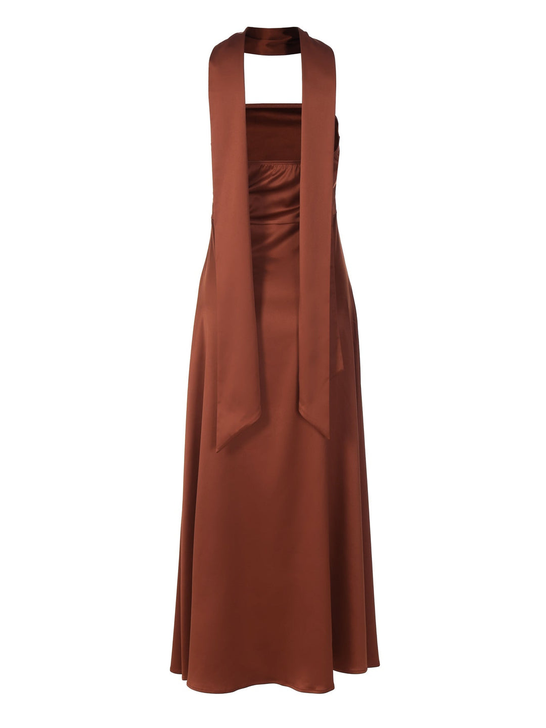 Satin Halter Maxi Dress - SIENNA