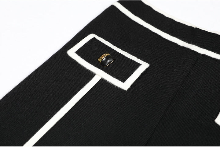 long sleeve tailored suit with contrast piping - ODD- DORRAZLI