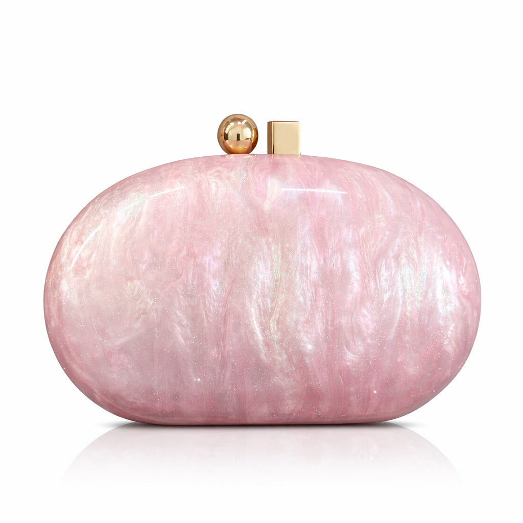 emerald marbled clutch with gold clasp – VERDÉA