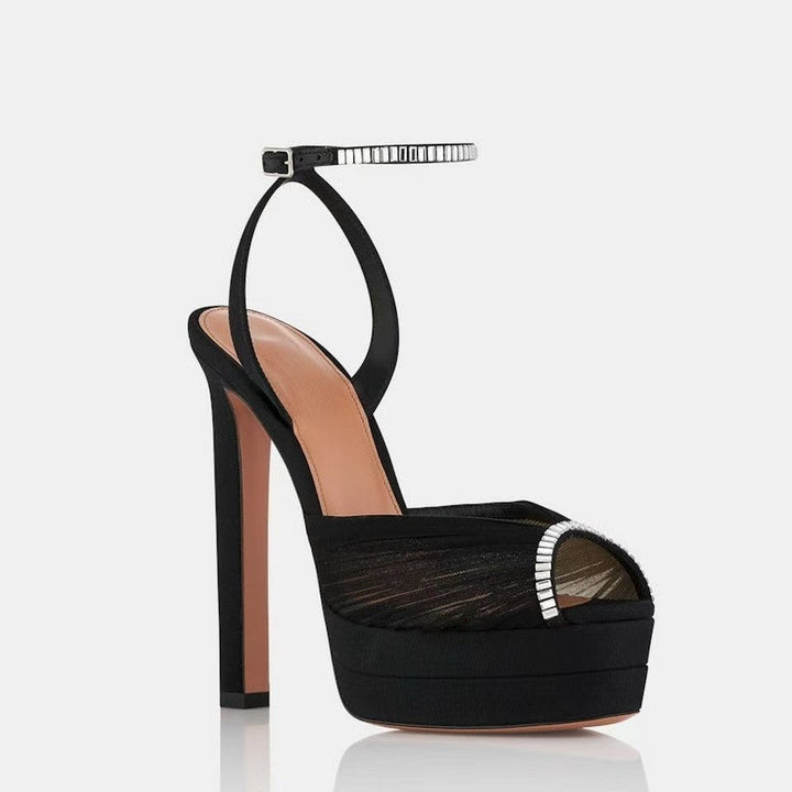 White Platform Peep Toe Stiletto Heels – Bridal