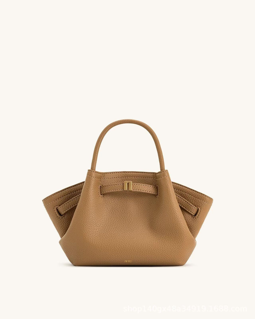 structured mini tote bag with folded side panels – VERA