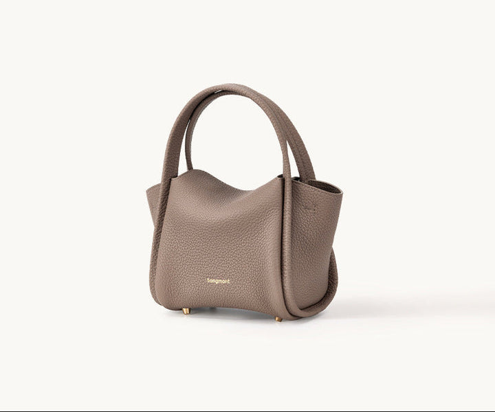 Mini Yellow Pebbled Leather Tote Bag – Songmont