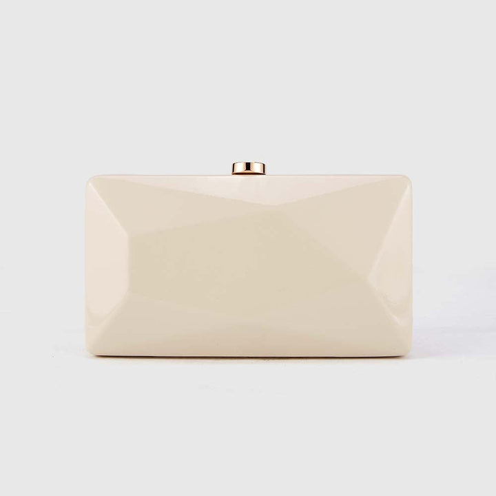 Geometric black clutch with faceted design – ONYX