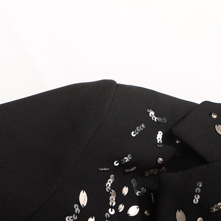 embellished tailored blazer with sequin details – ASTRID