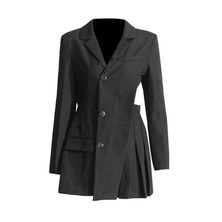 tailored blazer mini dress with side cut-out pleats – NOIRÉ