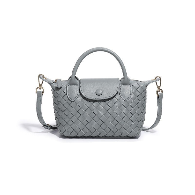 Mini Woven Crossbody Tote – BORDEAUX