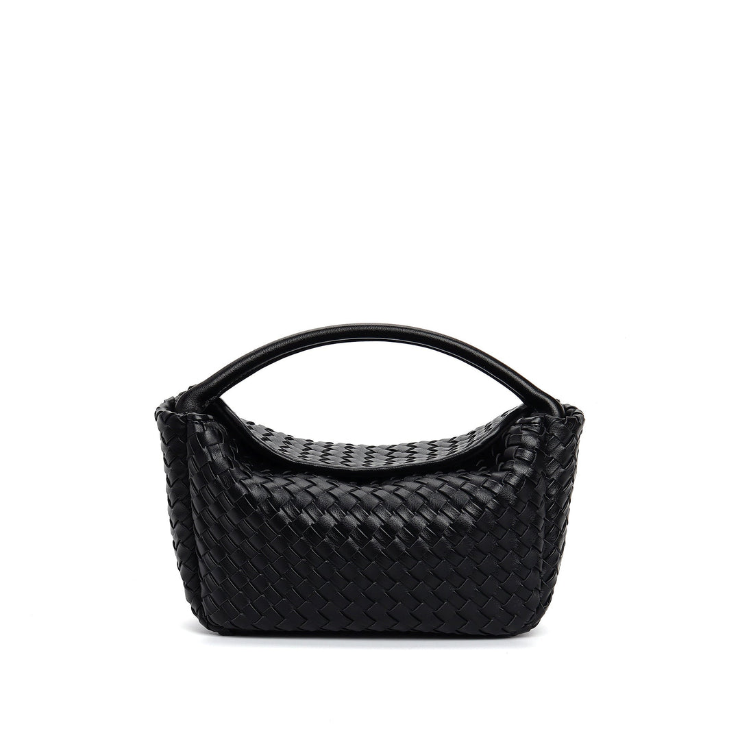 mini woven hobo bag with curved handle - NAIA