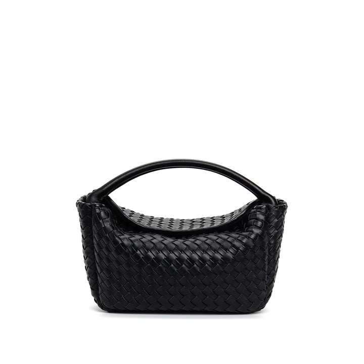 mini woven hobo bag with curved handle - NAIA