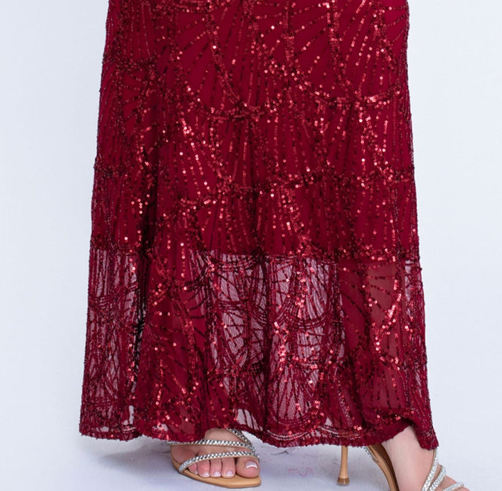 halter sequin mermaid gown with draped shoulder chains – AURORIAN