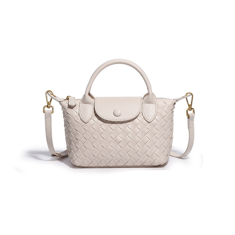 Mini Woven Crossbody Tote – BORDEAUX