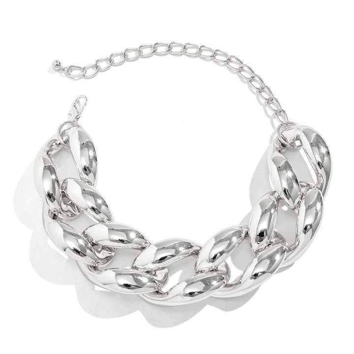 chunky oval-link chain necklace with gold finish – KORA