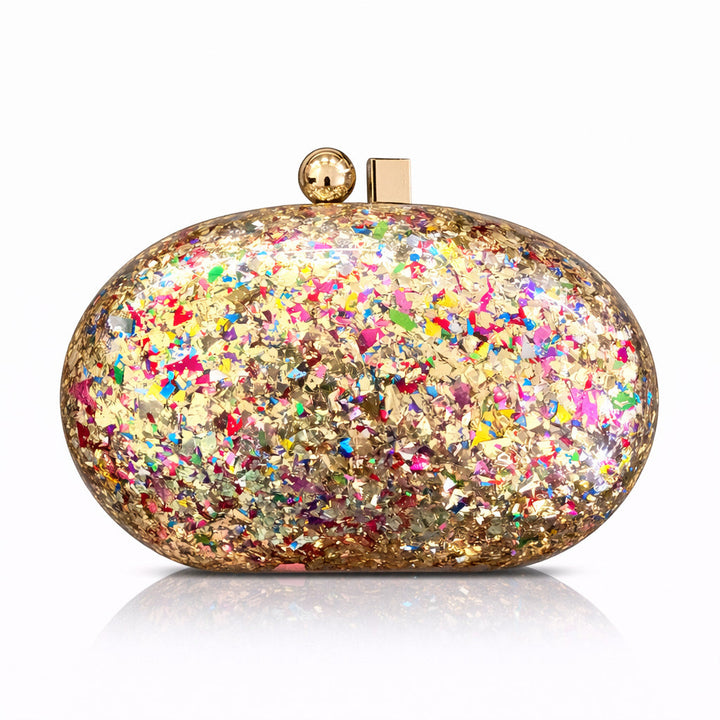 emerald marbled clutch with gold clasp – VERDÉA