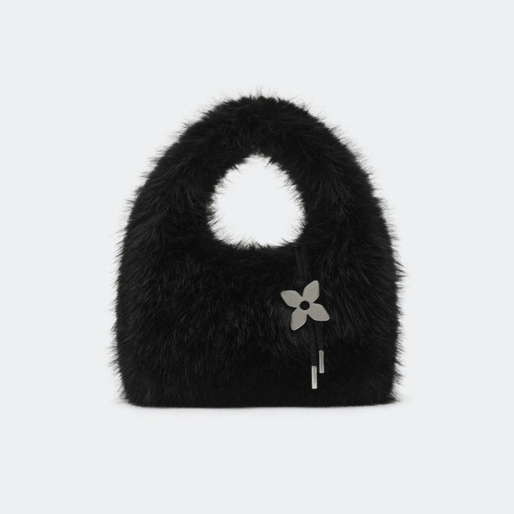 Mini Faux Fur Handbag with Cut-Out Handle – BLMI