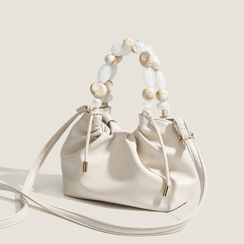 Pearl Handle Drawstring Bag - Elegant