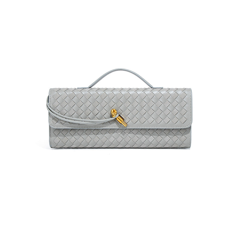 Woven Leather Clutch Bag – BORDEAUX