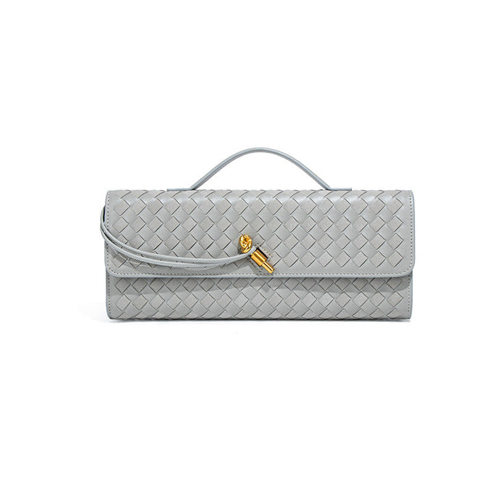 Woven Leather Clutch Bag – BORDEAUX
