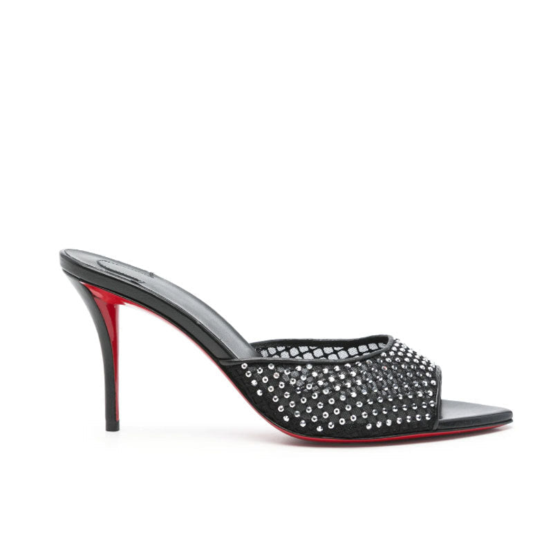 Patent Open-Toe Stiletto Mule Heels – BLANC