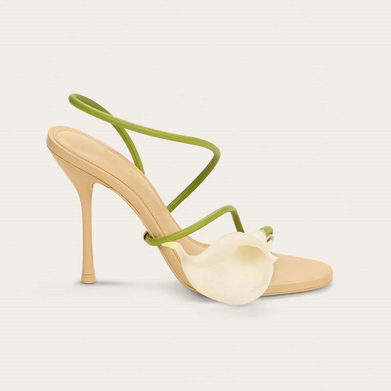 Floral Wrap Stiletto Sandals - Bloom