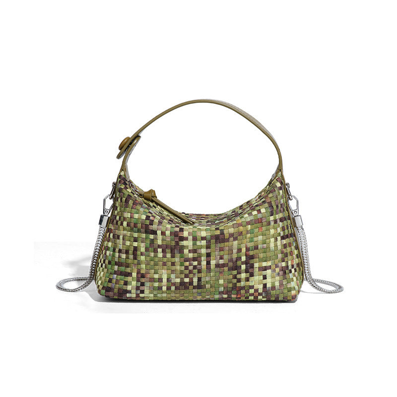 Woven Denim Shoulder Bag – AZURE