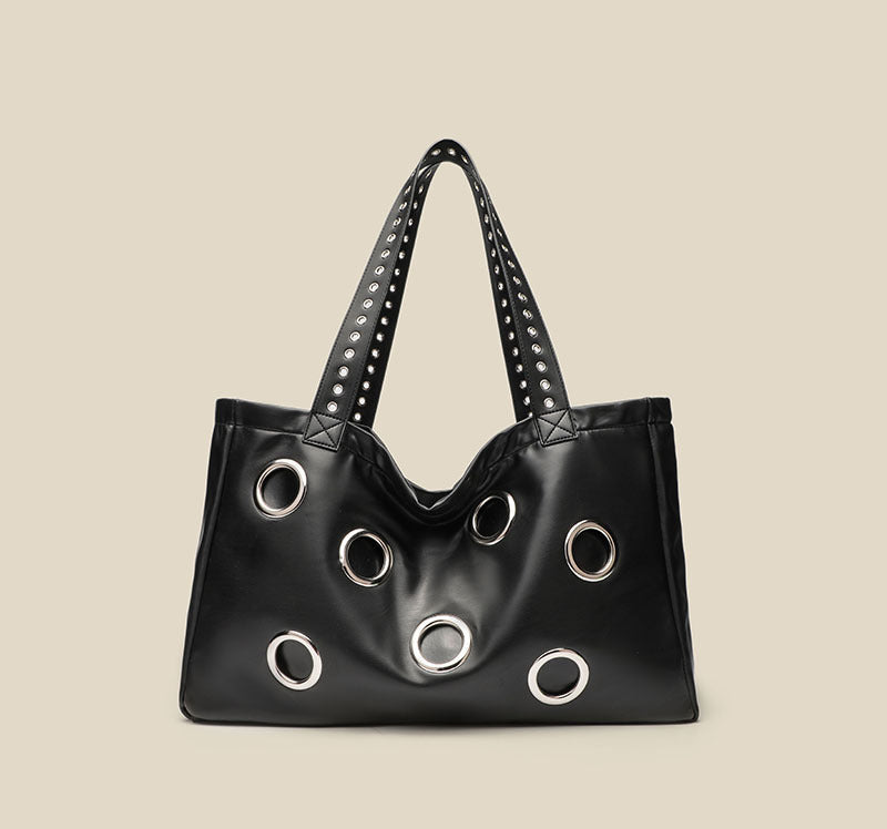Studded Soft Tote Bag - ÉLUNOR