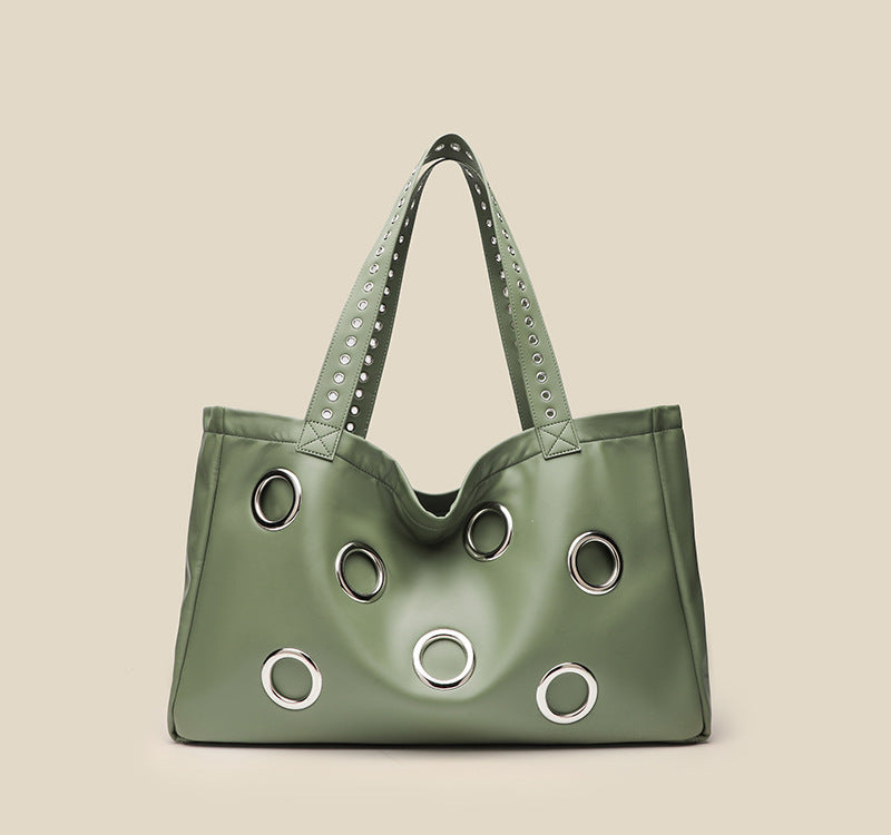 Studded Soft Tote Bag - ÉLUNOR