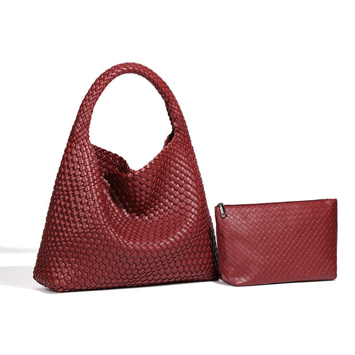Olive Woven Hobo Bag with Matching Pouch – VIRELLE