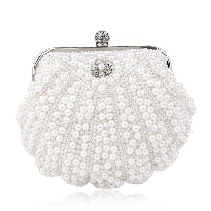 beaded pearl clutch with crystal clasp - RoviL