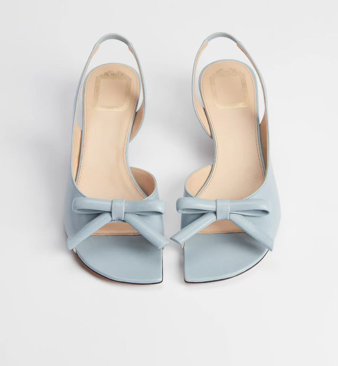 Black Bow Slingback Kitten Heels – Minimal