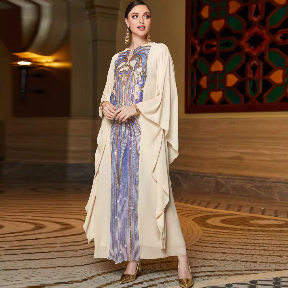 sculpted draped evening dress with modern elegance – THALASSA