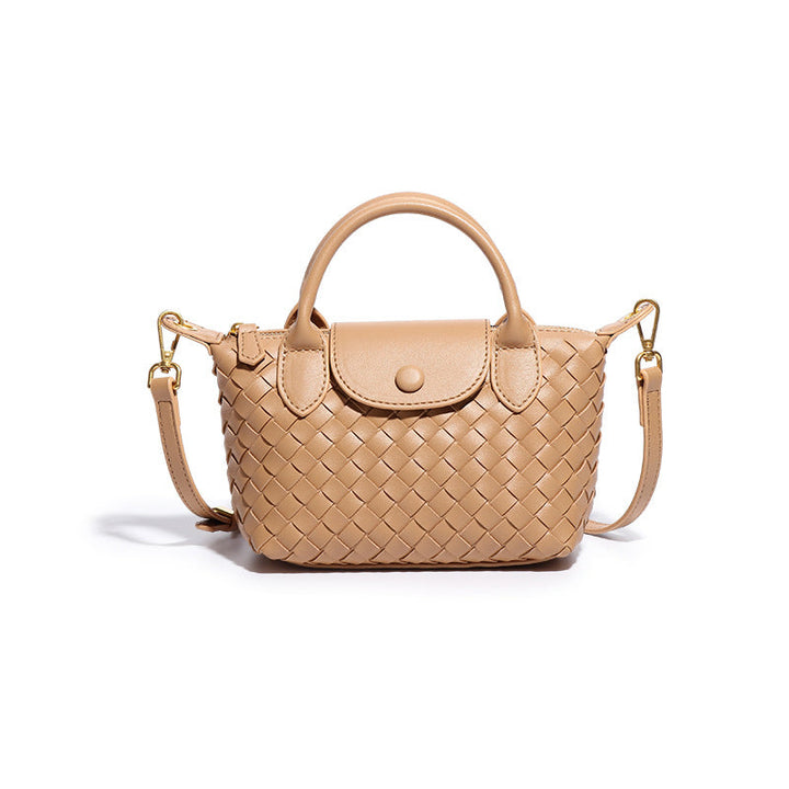 Mini Woven Crossbody Tote – BORDEAUX