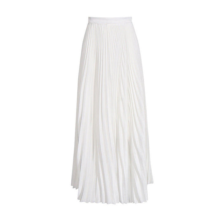 pleated maxi skirt with embroidered blazer – RUBINA