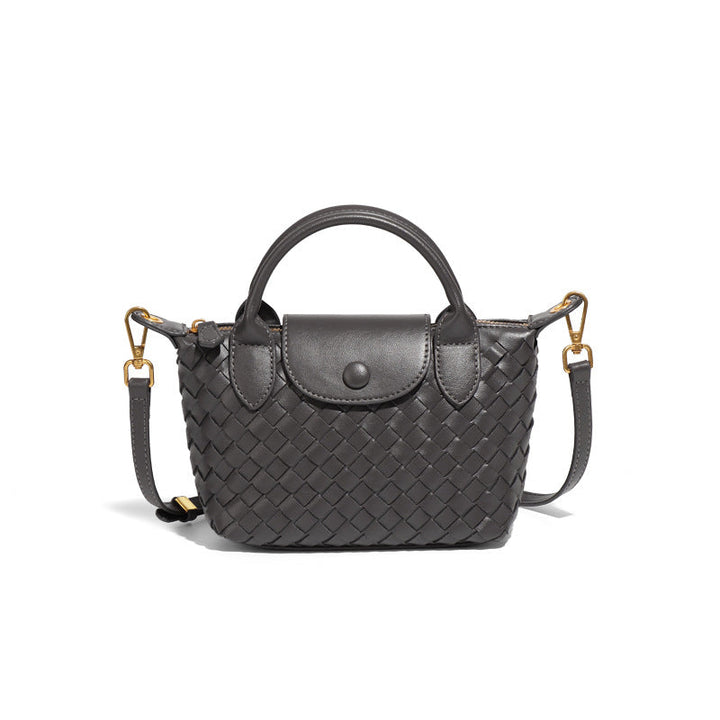 Mini Woven Crossbody Tote – BORDEAUX