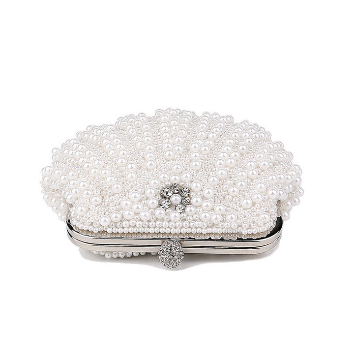 beaded pearl clutch with crystal clasp - RoviL