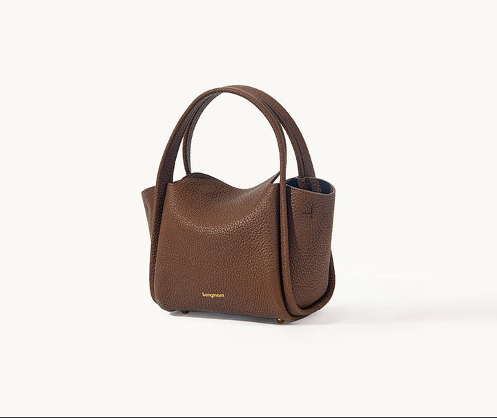 Mini Yellow Pebbled Leather Tote Bag – Songmont
