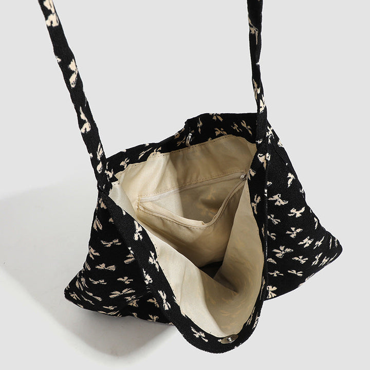 Butterfly Print Hobo Shoulder Bag - Style