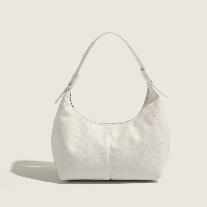 metallic leather crescent shoulder bag – AURORA