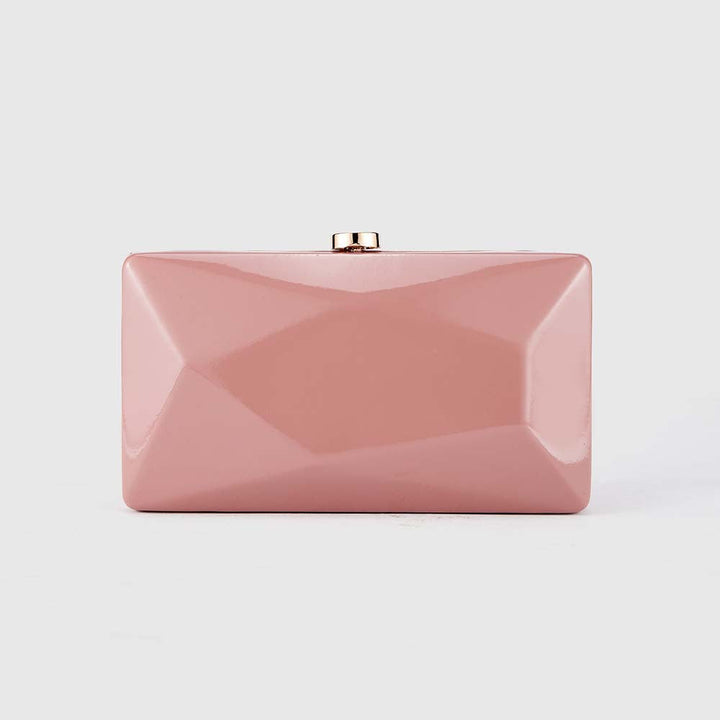 Geometric black clutch with faceted design – ONYX