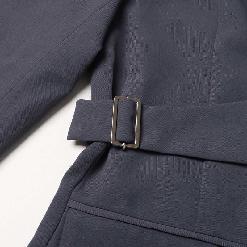 asymmetrical cut-out blazer with buckle detail - Flszkghf