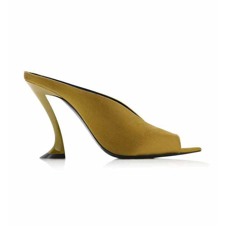 Velvet Sculpted Heel Mule Sandals – ROUGEVEL