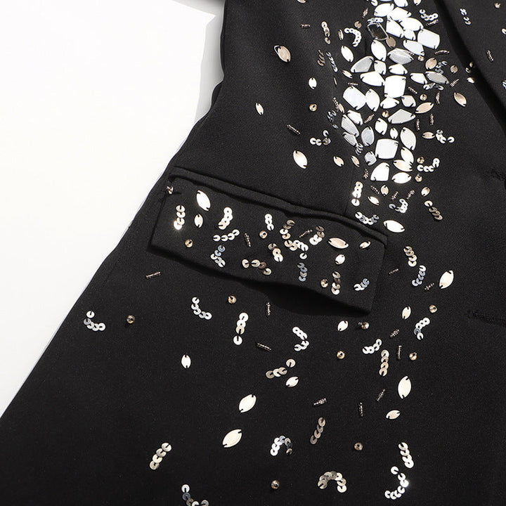 embellished tailored blazer with sequin details – ASTRID