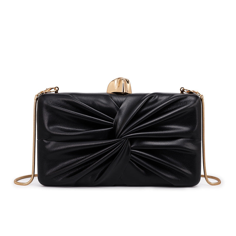 Silver Ruched Evening Clutch Bag – ÉTOILÉA