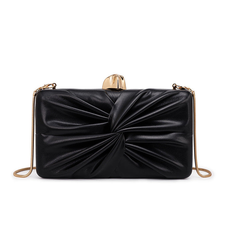 Silver Ruched Evening Clutch Bag – ÉTOILÉA
