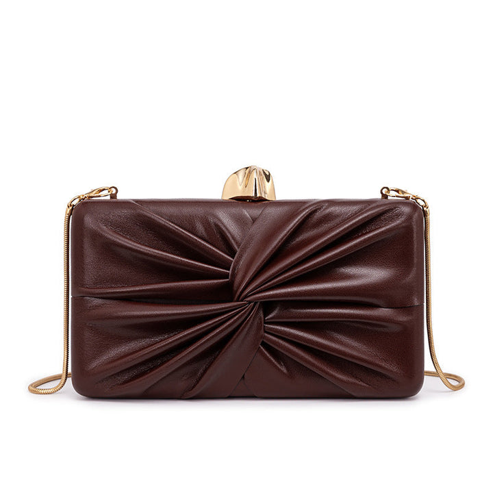 Silver Ruched Evening Clutch Bag – ÉTOILÉA