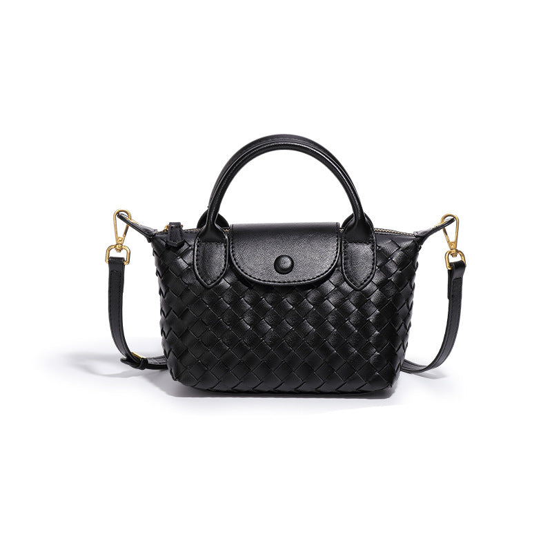 Mini Woven Crossbody Tote – BORDEAUX