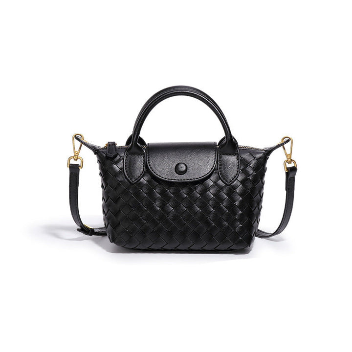 Mini Woven Crossbody Tote – BORDEAUX