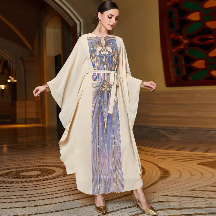 sculpted draped evening dress with modern elegance – THALASSA