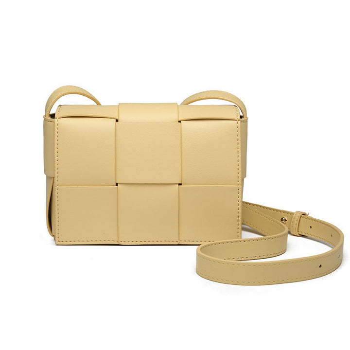 Minimalist Woven Leather Crossbody Bag – CUBE