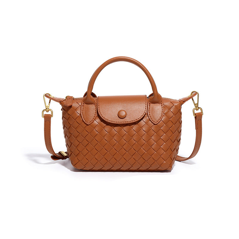 Mini Woven Crossbody Tote – BORDEAUX
