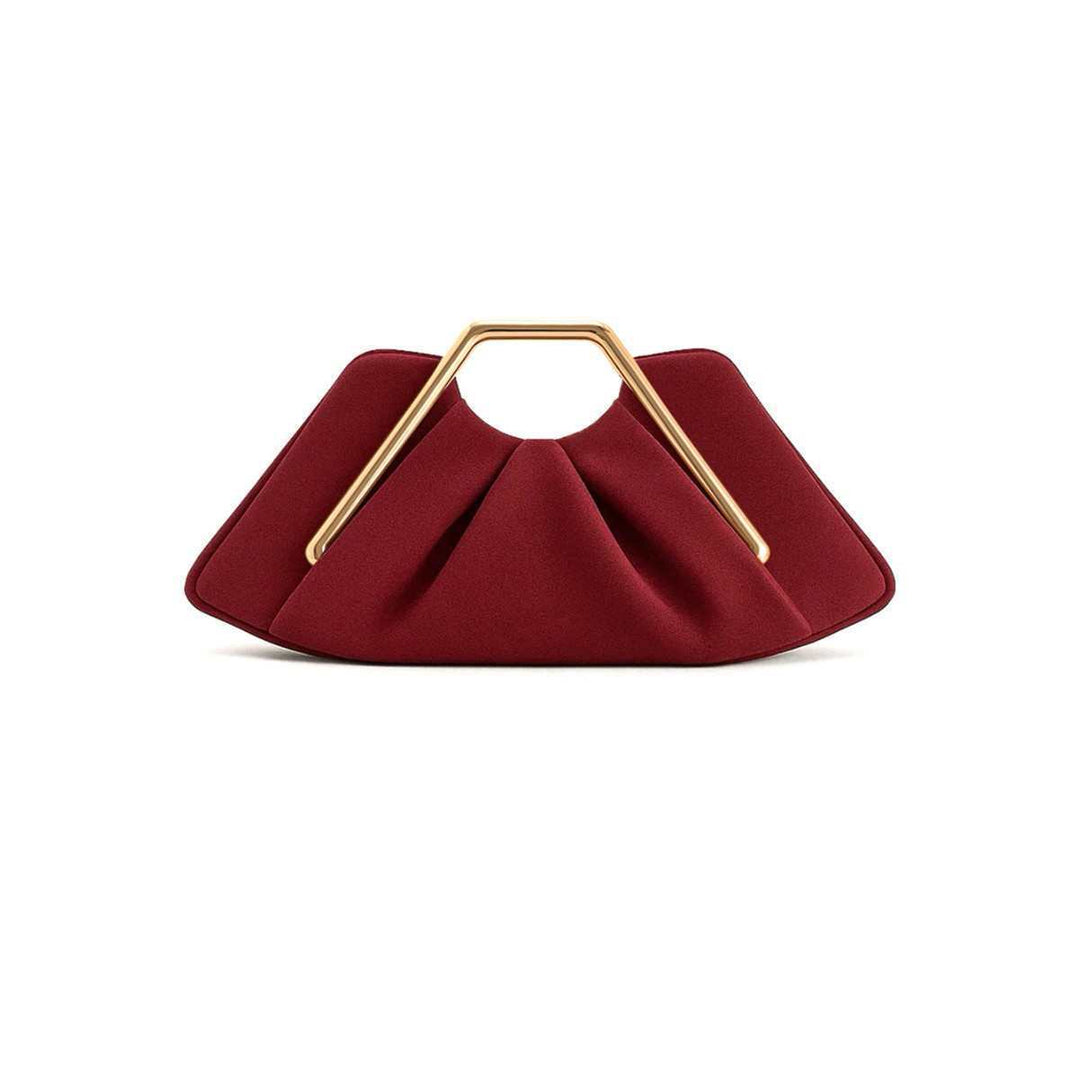 Caramel Geometric Handle Clutch Bag – VÉRALUX