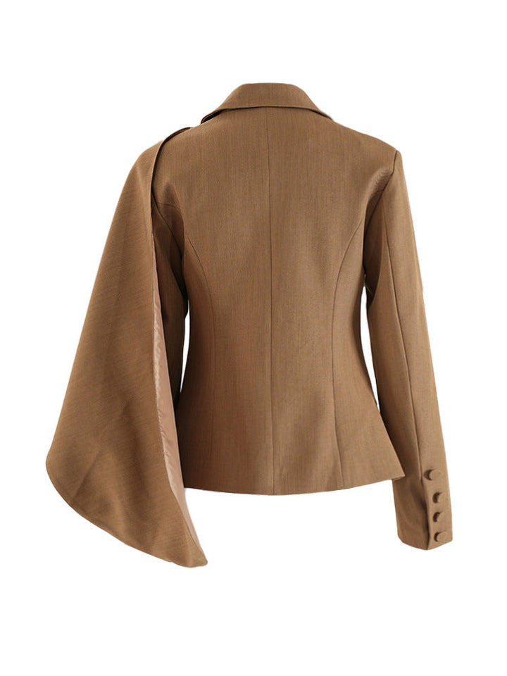 Tailored blazer with draped cape detail - ODD- Marcilu